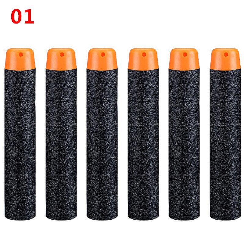 10pcs/bag Soft Hollow Hole Head Refill Darts Toy Gun supply for Christmas Birthday Kid Children TSLM1: Black