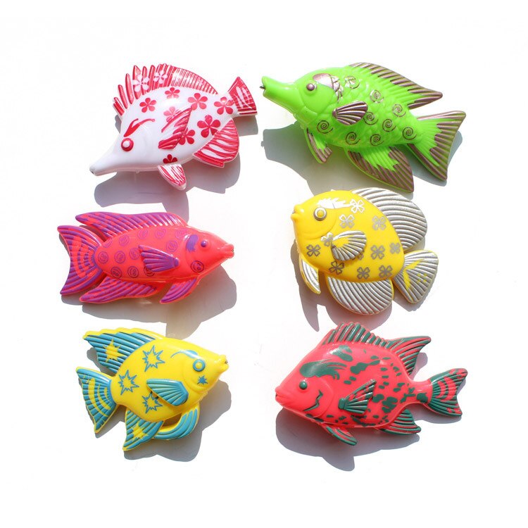 Set di giocattoli magnetici per canne da pesca gioco di pesca divertente con 1 canna da pesca e 6 simpatici pesci per bambini giocattoli regali colore casuale