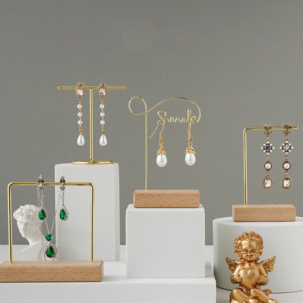 Jewelry Shelf Photography Props Necklace Earrings Jewelry Set Show Shelf Shooting Decoration Items Background Prop