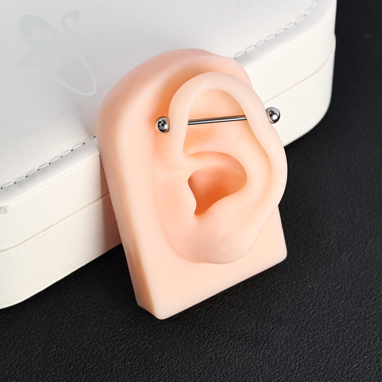 ZS 1 pieza 14G/16G Acero inoxidable largo Industrial Piercing barra cartílago pendiente Piercing 12/14/16/18/20/24/28/32/40/45/48/60mm