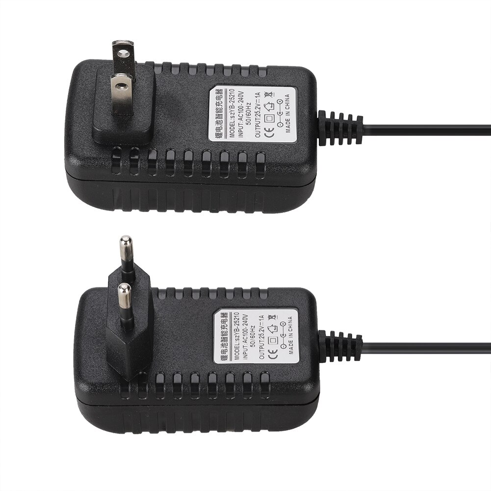 25,2 V/1A Schnelle Lade Li-Ion Ladegerät Adapter 100-240V Eingang mit Multi-ebene Schutze Schnelle lade Lithium-Batterie Ladegerät