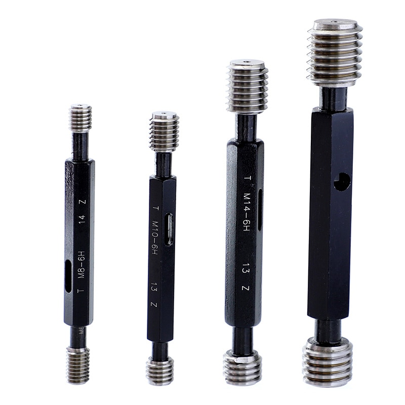 1 stück Metrisches Gewinde messen 2-20mm 6 H Genauigkeit Lagerbier Stahl T + Z Stecker Messgerät Interne gewinde Messung Werkzeug