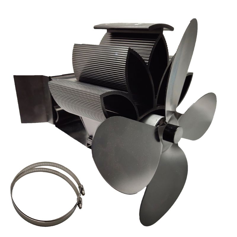 4- bladige, warmteaangedreven open haardkachel, hangende open haardventilator
