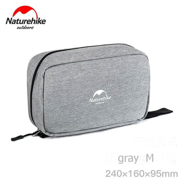 Naturehike unisex resor necessär arrangör hängande tvättpåse för badrum dusch rakning dopp kit necessär hygienväska: Grå-m