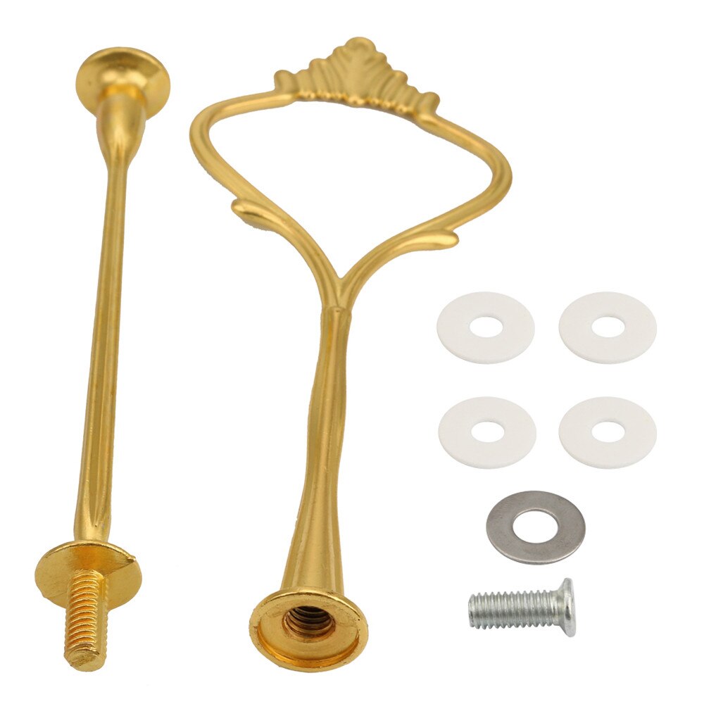2 Tier Crown Cake Cupcake Plate Stand Handle Hardware Fitting Holder Diy Cakes Plated Shelf Casual Party Plate Holder