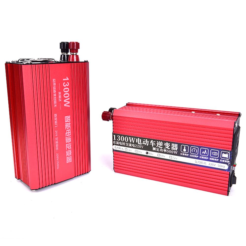 1300W 24V Car Solar Power Inverter Power Inverter Modified Sine Wave LCD Display USB Car Transformer Convert US Plug