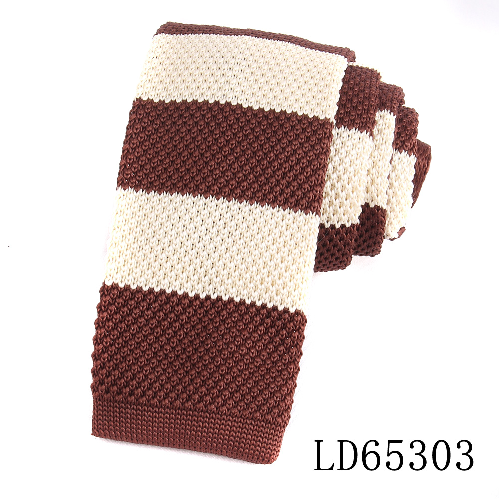 Corbatas de punto a rayas para hombres y mujeres, corbatas delgadas informales para hombres, corbata de cuello de punto delgada para de boda, corbata estrecha marrón: Verde