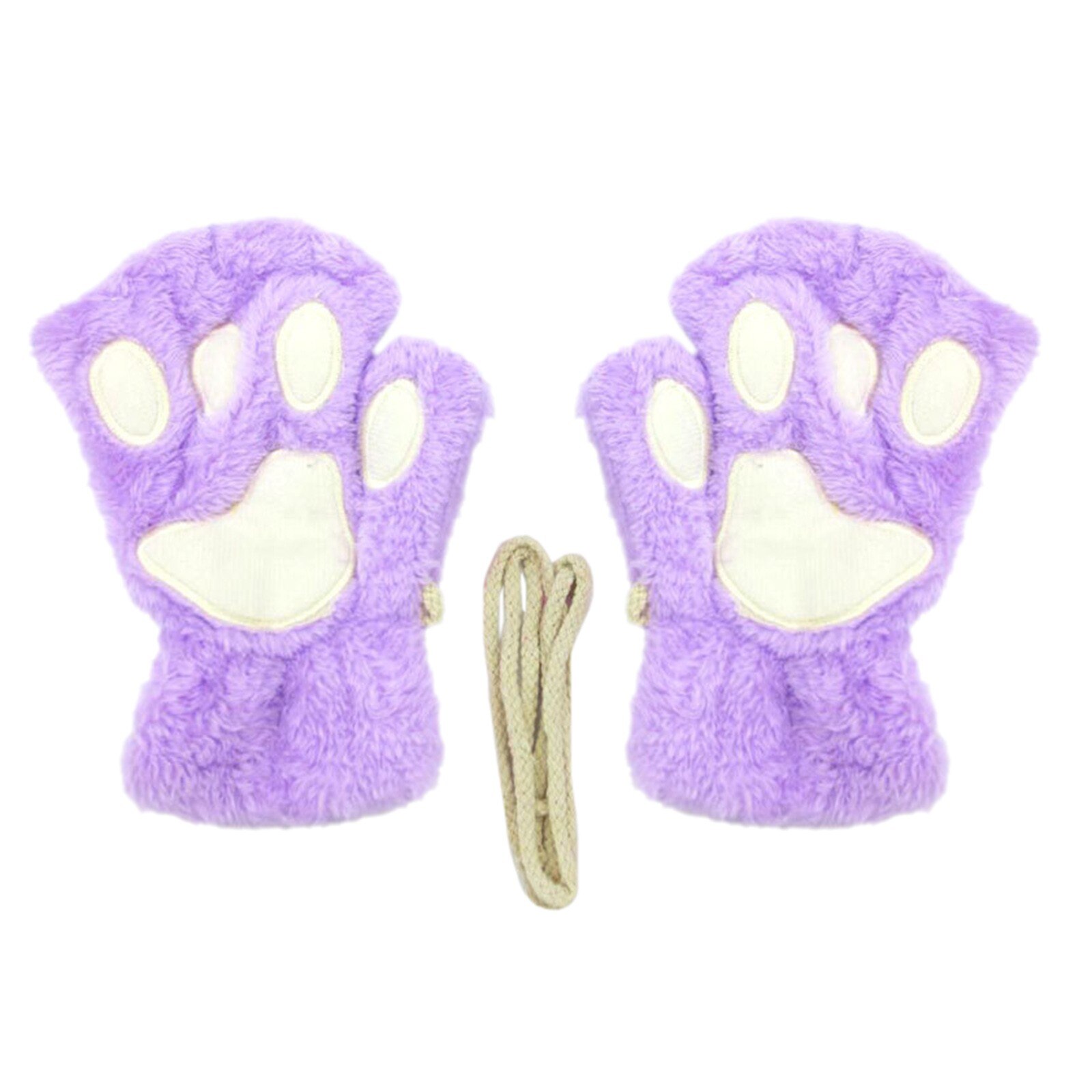 E Modieuze Vrouw Leuke Cartoon Beer Poot Kat Klauw Verdikte Halterneck Handschoenen Lichtgewicht En Comfortabele Materialen