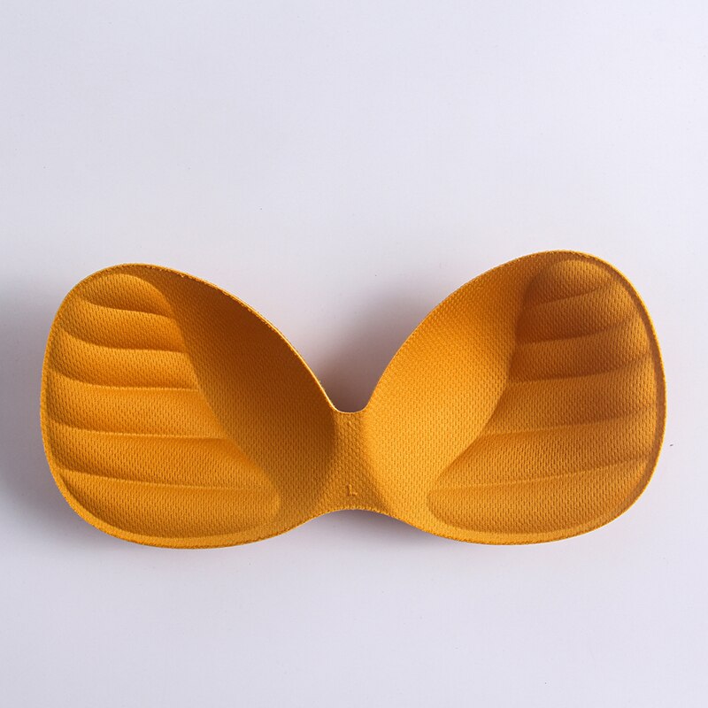 Body-fit kvinder badedragt pad indsæt bryst bh forstærker push up bikini polstret indsatser bryst usynlig pad tilbehør: Orange