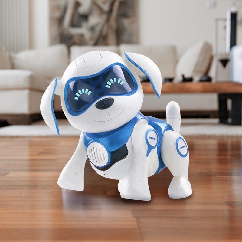 Juguetes electrónicos para mascotas de Perro Robot, Robot inalámbrico, Sensor inteligente para cachorros, caminará hablando, Robot remoto para perros, juguete para mascotas para niños, niños, niñas, P