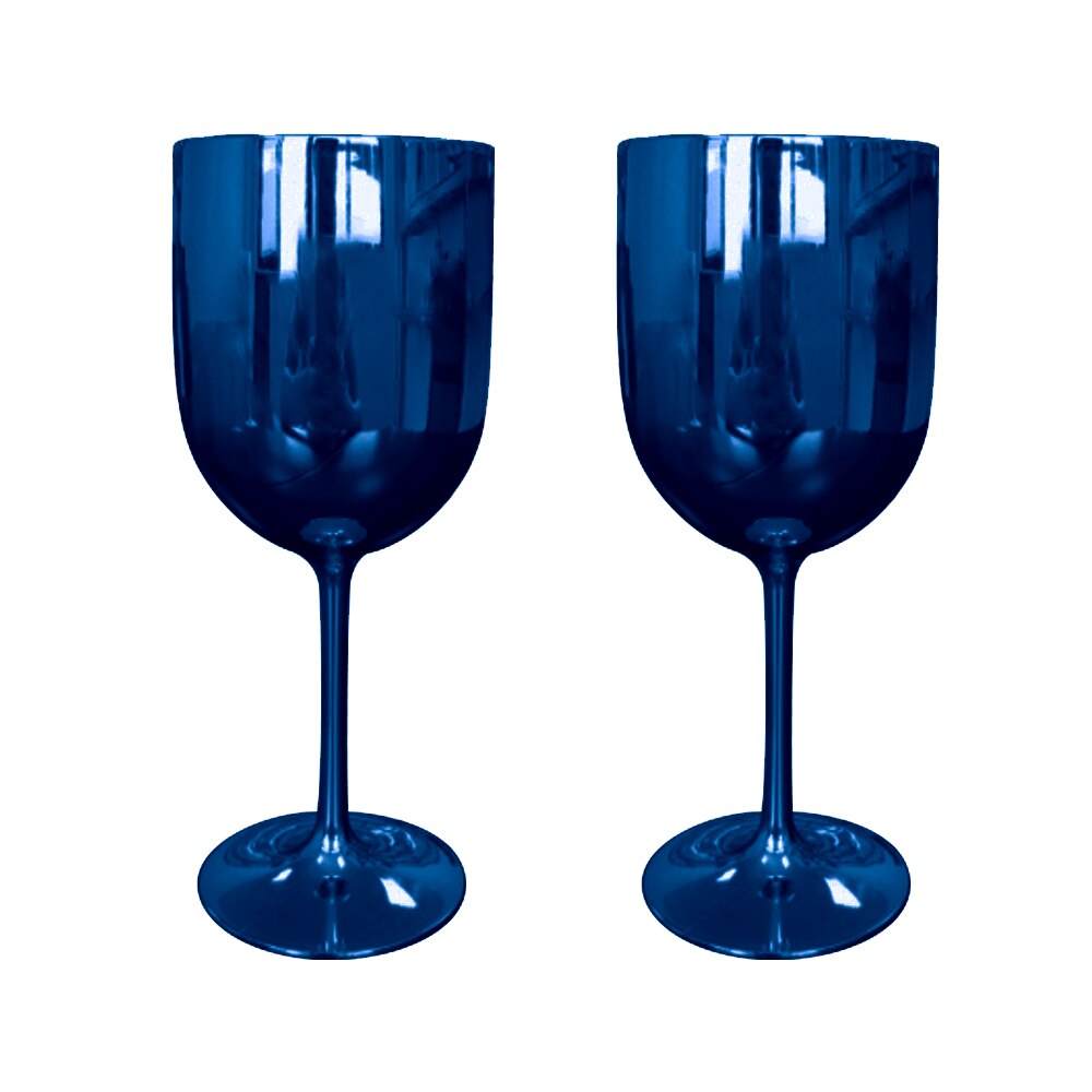 Copas de champán para cóctel, Copas de copa vaso de plástico para champán, 2 uds.: Azul