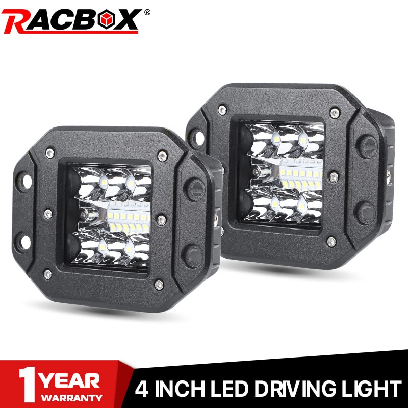 4 inch Flush Mount Led Work Light Combo Bumper Lights for Jeep Wrangler F150 GMC RAV 4x4 Off-road Trucks SUV 4WD 4x4 UTE Raptor