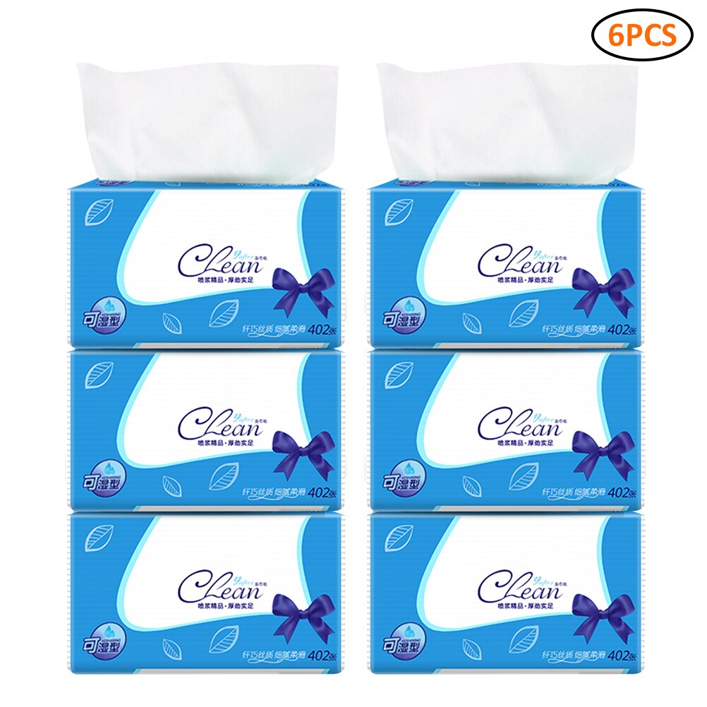 6pack/Lot 4-layer Paper Towel Degradable Household Tissue Odorless Baby Tissue