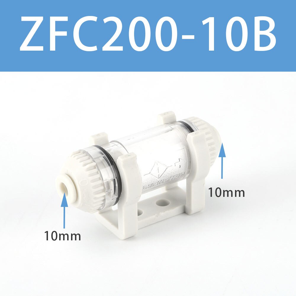 ZFC Pneumatic Vacuum Filter In Line Removable Fiber Element For Air Suction Cup ZFC100 ZFC200 ZFC100-06B ZFC200-08B Pipeline: ZFC200-10B
