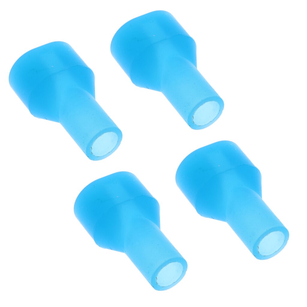4pcs Drink Tube Bite Valve Mouthpiece for Outdoor Sports Backpack Hydration Pack Water Bladder Blue/ Black