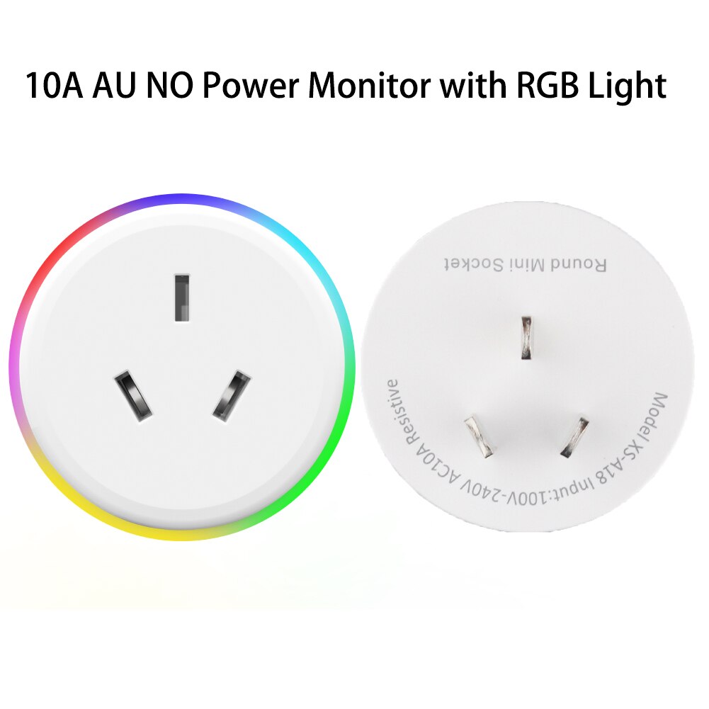 Wifi smart stikkontakt trådløs stikkontakt smart life/tuya app fjernbetjening arbejde med alexa google home ingen hub påkrævet: 10a au med led