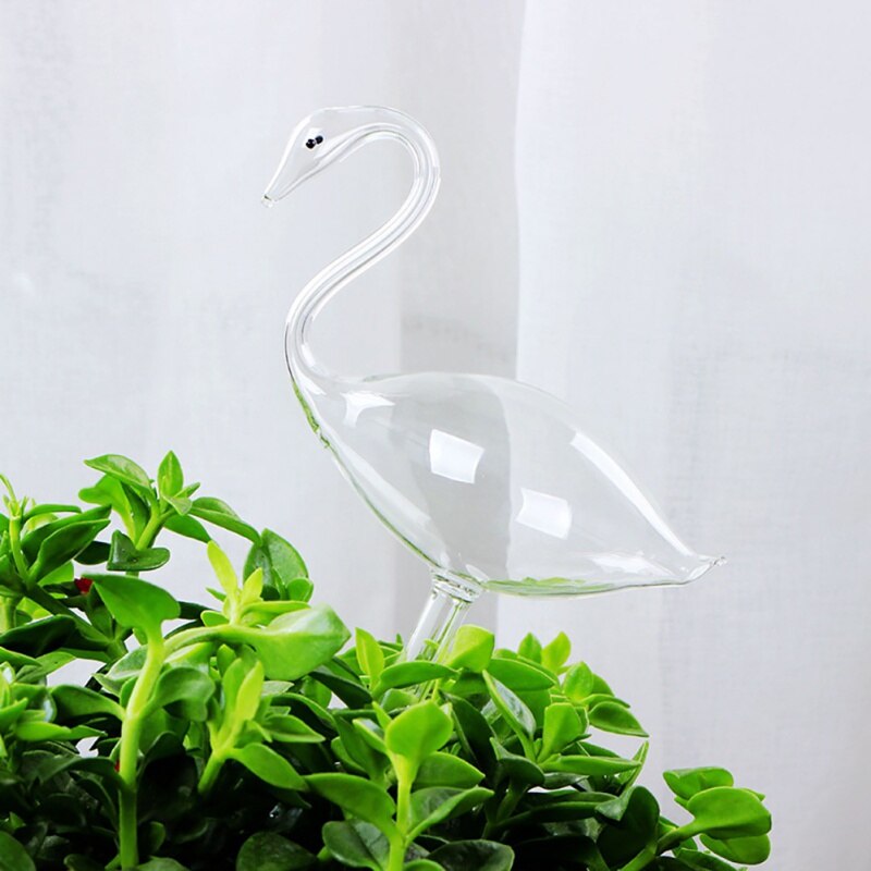 Distributeur d&#39;eau portable en verre pour plantes, 5 Types, dispositif d&#39;arrosage automatique pour fleurs, oiseaux, champignons, roses: Swan