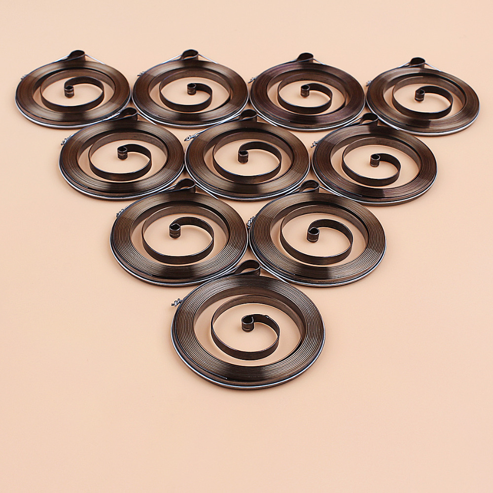 10Pcs/lot Chinese Chainsaw 2500 25cc Starter Recoil Spring for Zenoah Komatsu G2500 25cc 2-Stroke Small Chain Saws Replcement