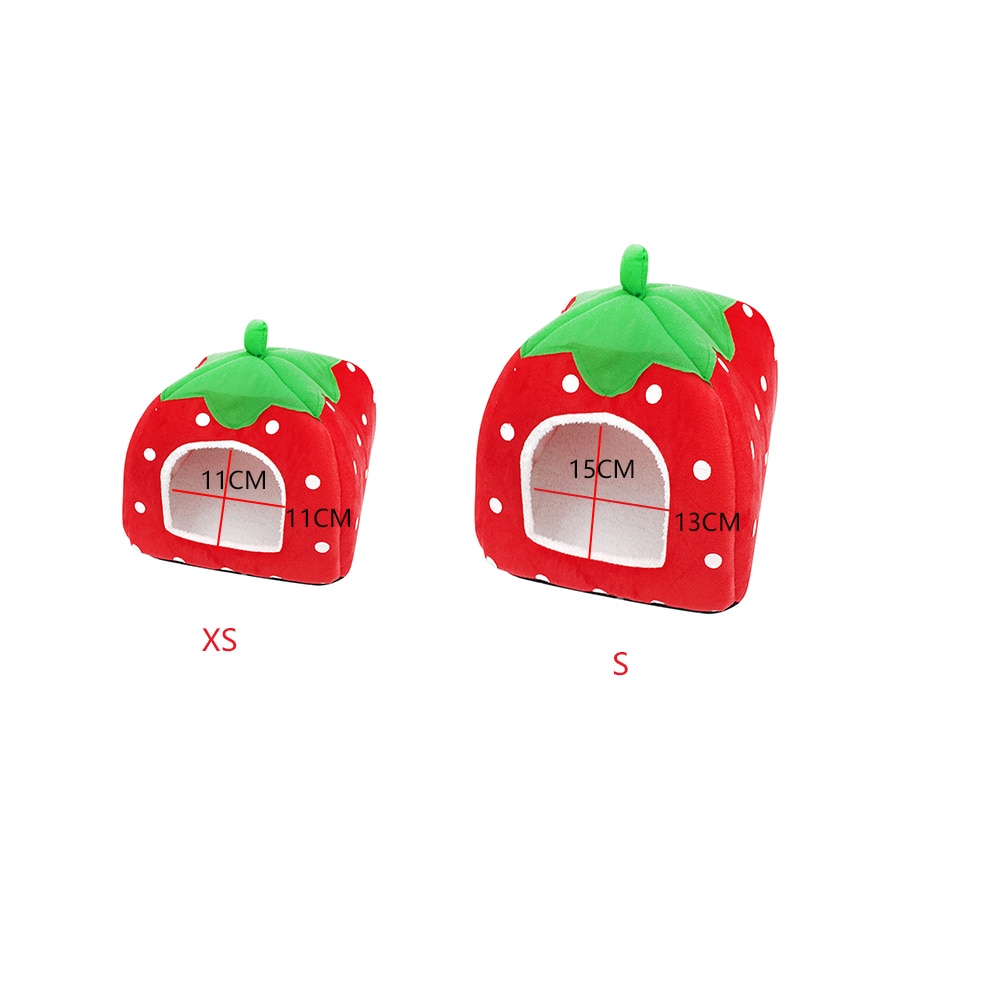 Pop Hamster Cage Toys Small Foldable Pet Animal Guinea Pig Bed Strawberry House Nest Winter Warm Squirrel Rabbit Chinchilla Rat