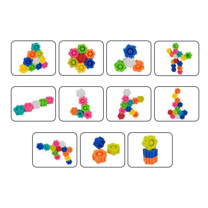 Bouwsteen Splicing Top Pop Het Stress Squeeze Siliconen Bubble Antistress Volwassenen Kinderen Eenvoudige Kuiltje Speelgoed Voor Kids