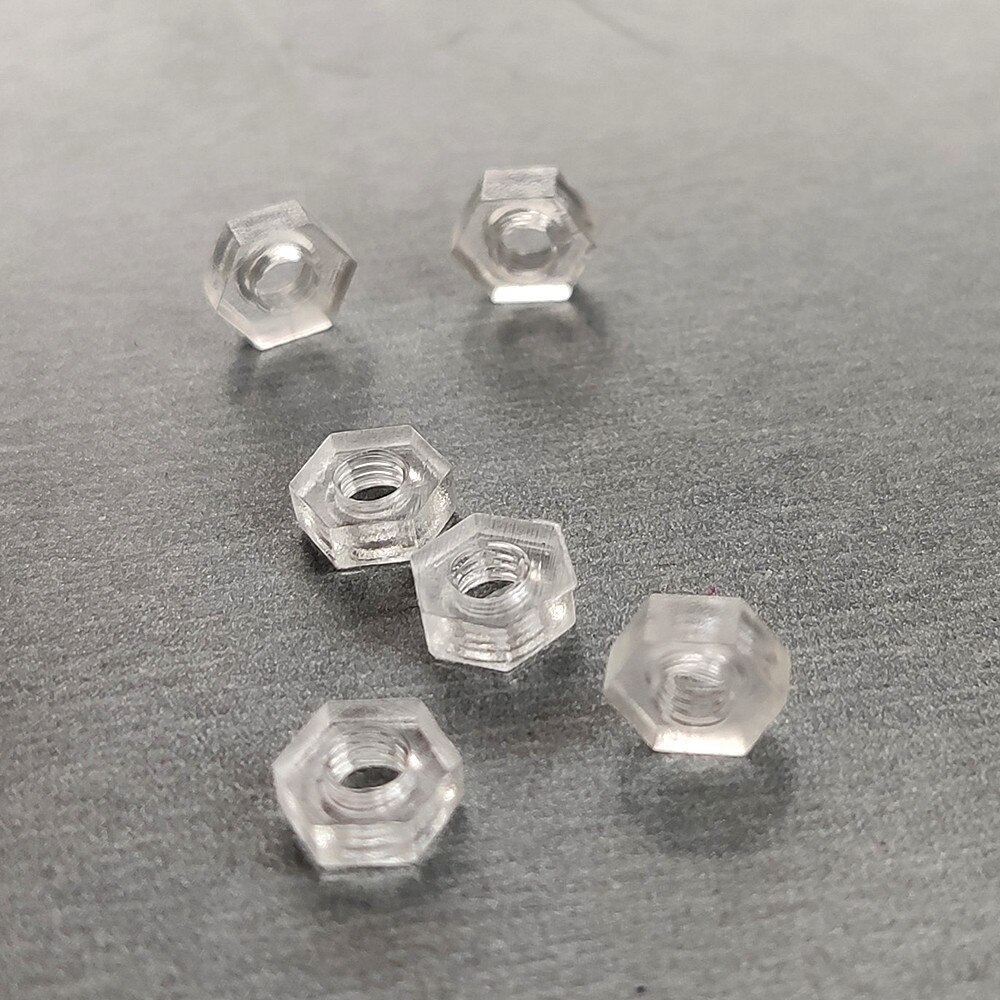 Round Head M3 M4 Plastic Clear Screw Fastener Blind Nut Bolt Cross Type PC Acrylic Material Easy to Handle Install 200pcs