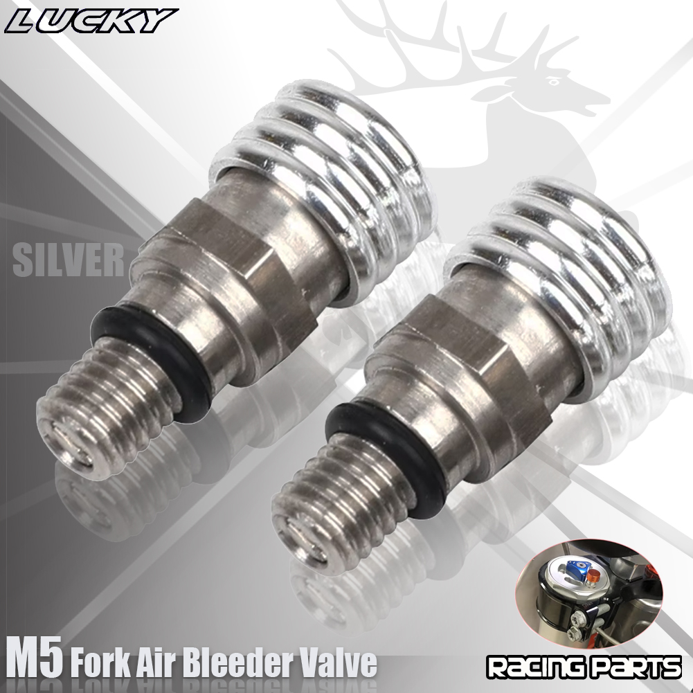 M5 Schraube Gabel Entlüfter Linderung Ventil Für Kawasaki Yamaha CR CRF YZ YZF WRF KX KXF RMZ 80 125 250 450 MX Moto-Cross Enduro: Silber
