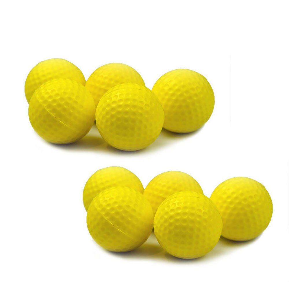 Øve golfbolde 10 stk gul skum golfbold til indendørs træning