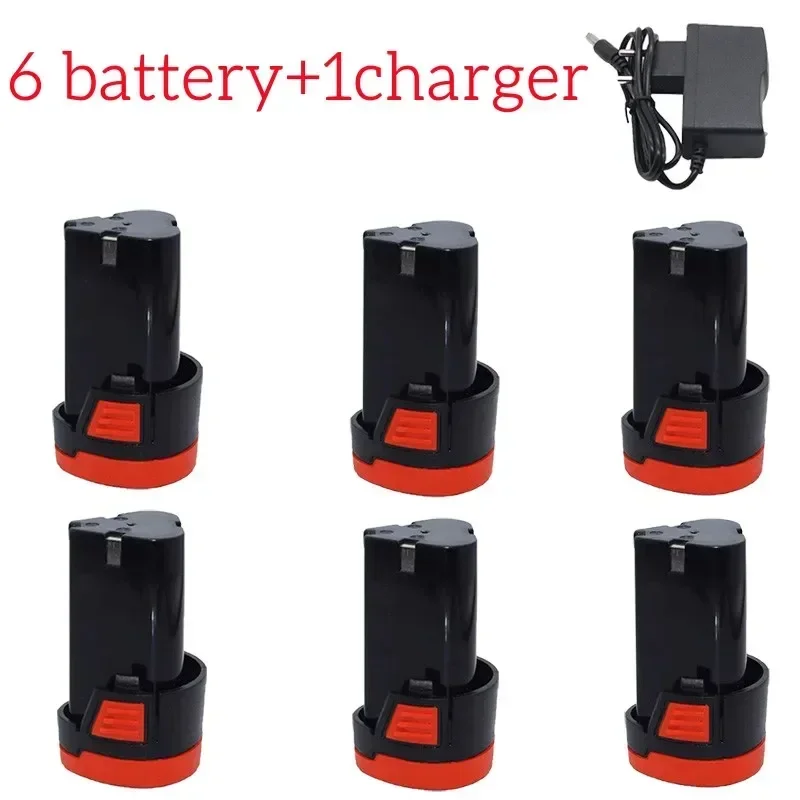 12V, 6800 mAh, Large Capacity Rechargeable Lithium-Ion Battery. F-Type. For Electric Tools, Drill Bits, Screwdrivers