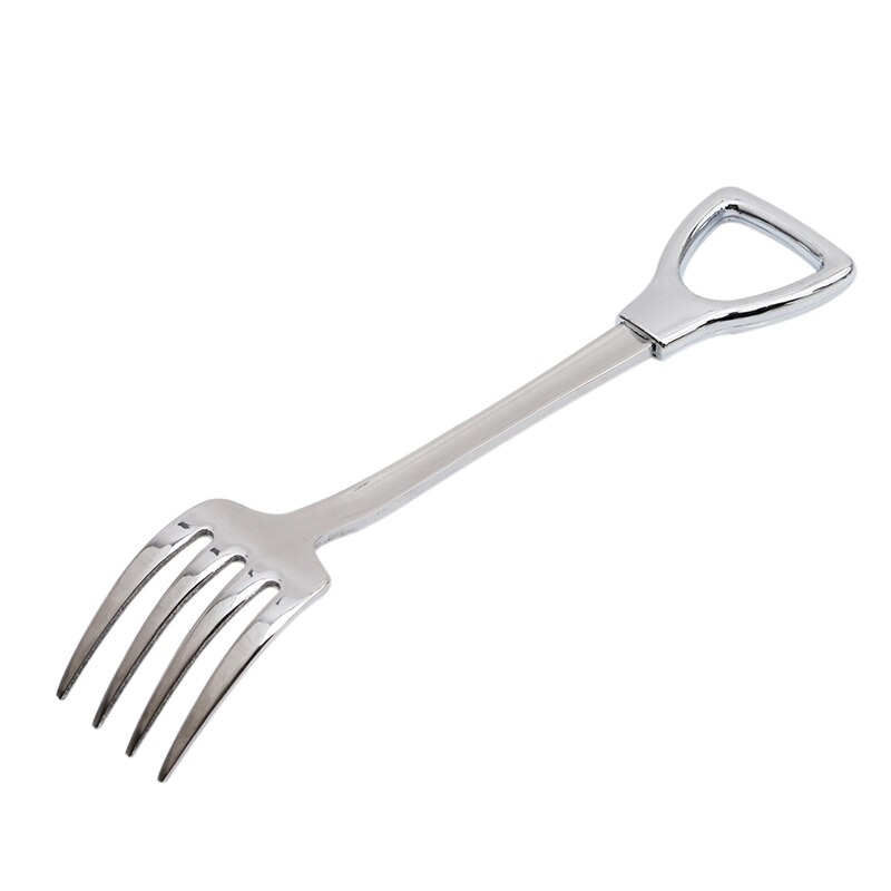 1 cuchara de acero inoxidable con forma de pala, de café, helado, cuchara sopera de miel, mango largo, cucharas de té para niños: natural color fork