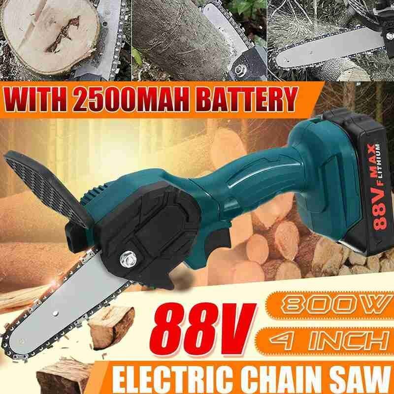 Electric Chainsaw Batter Charging Portable Mini Pruning Chainsaw Logging Tool Garden Battery Woodworking Saw Lithium Electr Y3C9