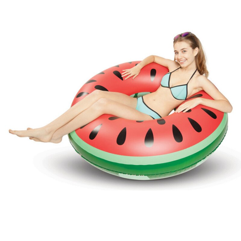 120CM Wassermelone Aufblasbare Schwimmen Schwimm Reihe Pool Für Kinder Erwachsene Obst Float spielzeug Aufblasbare Donut Pool Wasser Spielzeug