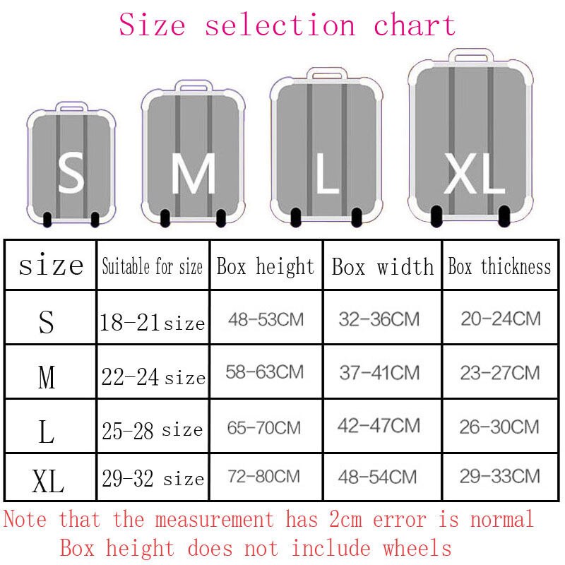 suitcase case travel trolley suitcase protective cover for S / M / L / XL/ 18-32 inch travel accessories luggage cover