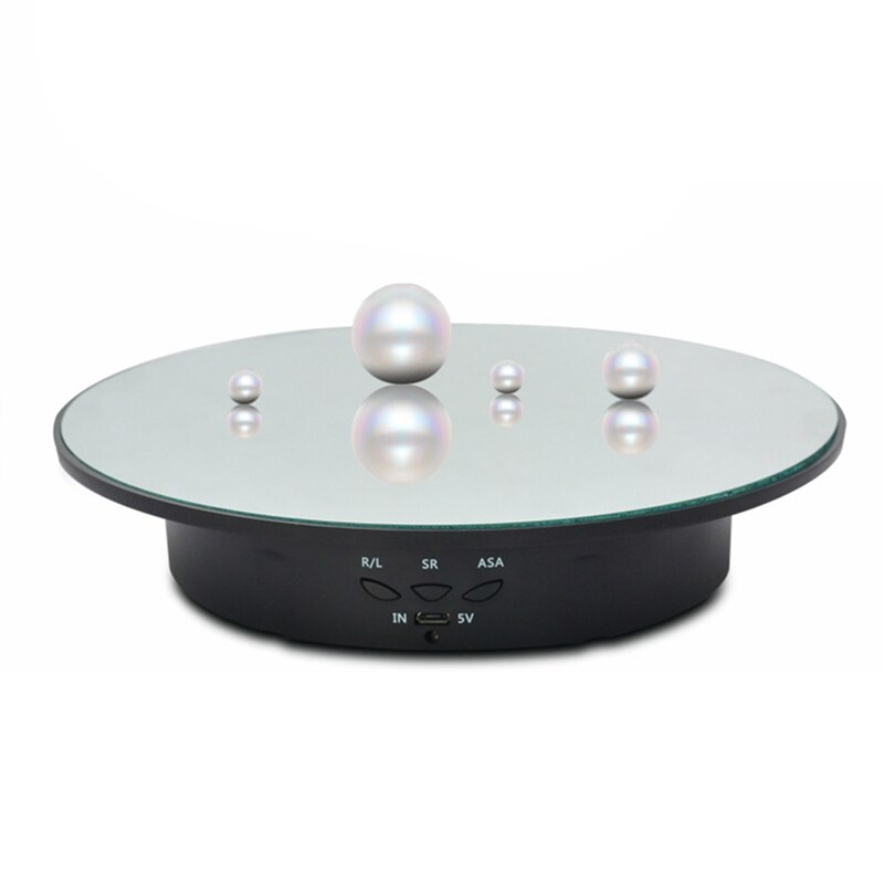 3 Speeds 20Cm Intelligent Electric Rotating Display Stand Turntable Jewelry Holder Battery/USB Power