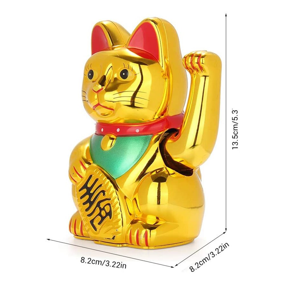 Lucky fortunes kat japansk guld heldig kat med vinkende arm batteridrevet restaurant dekoration sød  bv789
