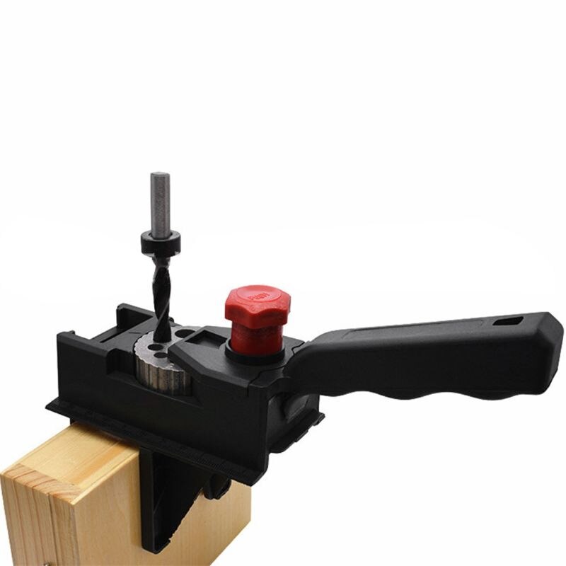 Punch Locator 10 Holes Woodworking Punching Positioning Fixture Device DIY 3mm-12mm Bit Limit Ring With Scale Ruler