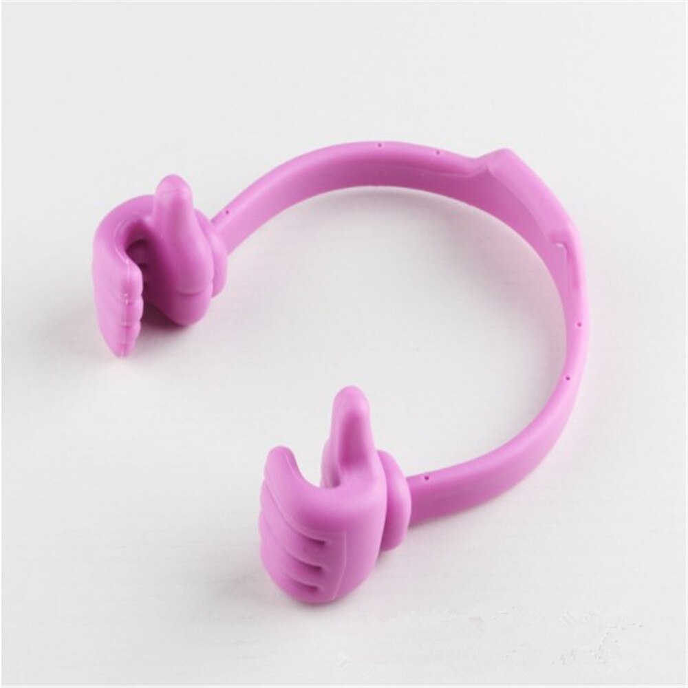 Tabletstandaard kleurrijke verstelbare duimstandaard auto desktop houder houder voor telefoon pad tablet pc: Roze