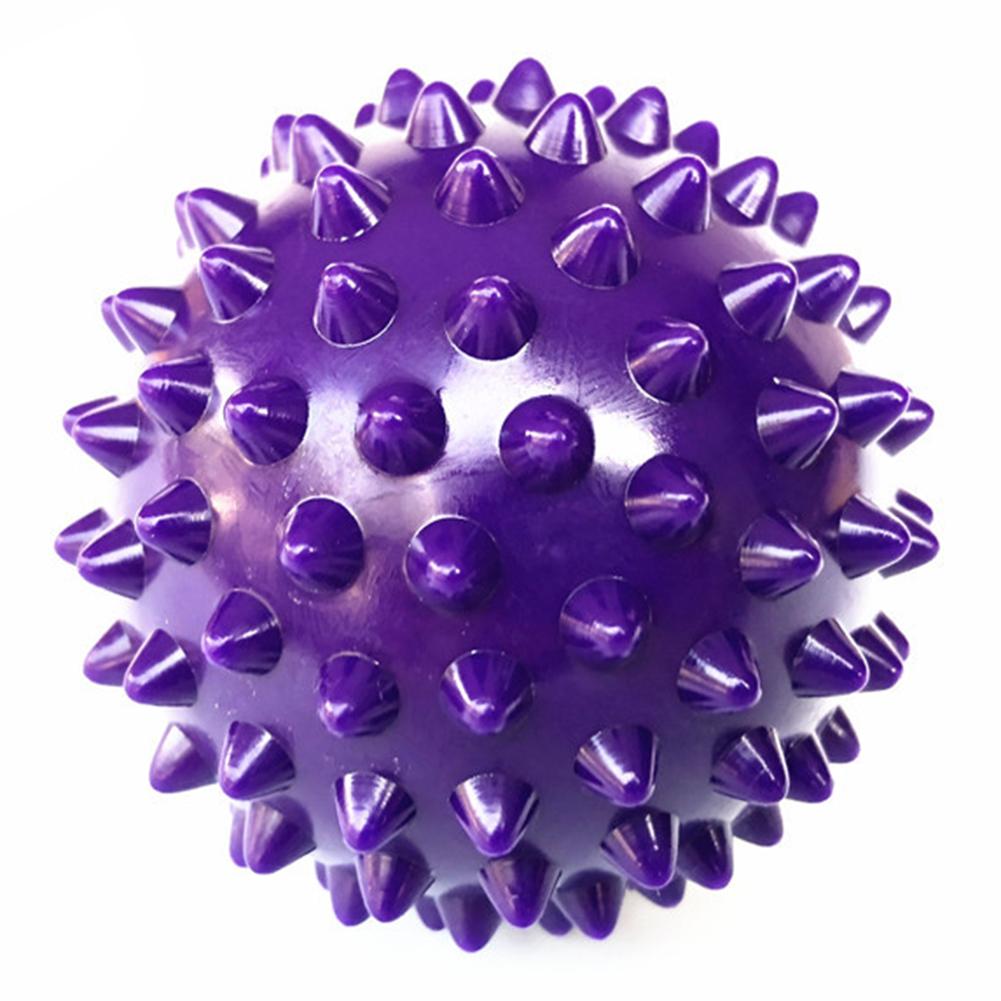Fitness pvc hånd massage bold pvc såler pindsvin sensorisk træning greb bolden bærbar fysioterapi bold 6.5cm gratis skib: Lilla