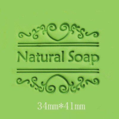 Tampon à savon en acrylique fait à la main, lettre, sceau de fleurs, motifs d&#39;animaux, timbres pour la fabrication de savon: No.006   3.4x4.1cm