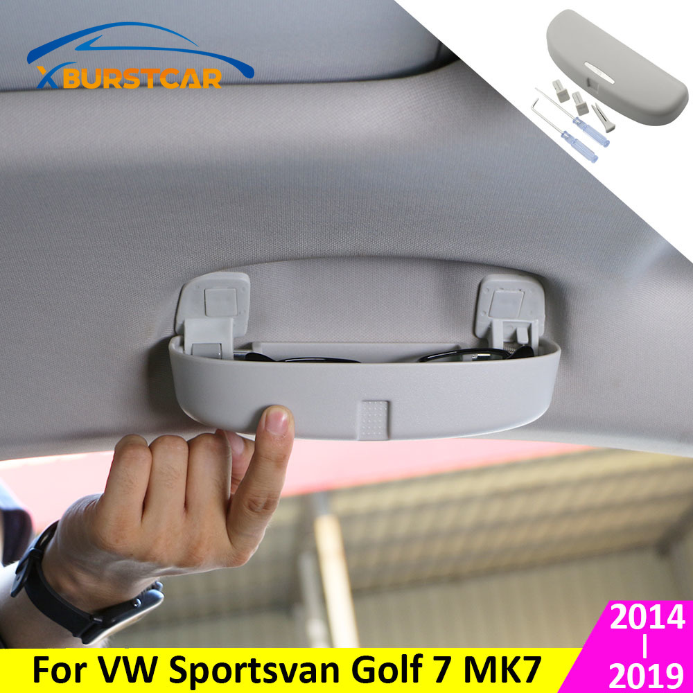 Xburstcar Voor Volkswagen Vw Sportsvan Golf 7 MK7 - Auto Styling Zonnebril Houder Doos Zonnebril Storage Case