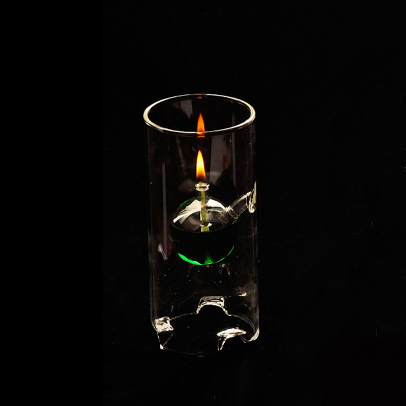 2 Stks/pak 8*18Cm Kleine Maat Cilinder Vormige Glazen Olie Lamp Bruiloft Decoratie Vriend Handwerk