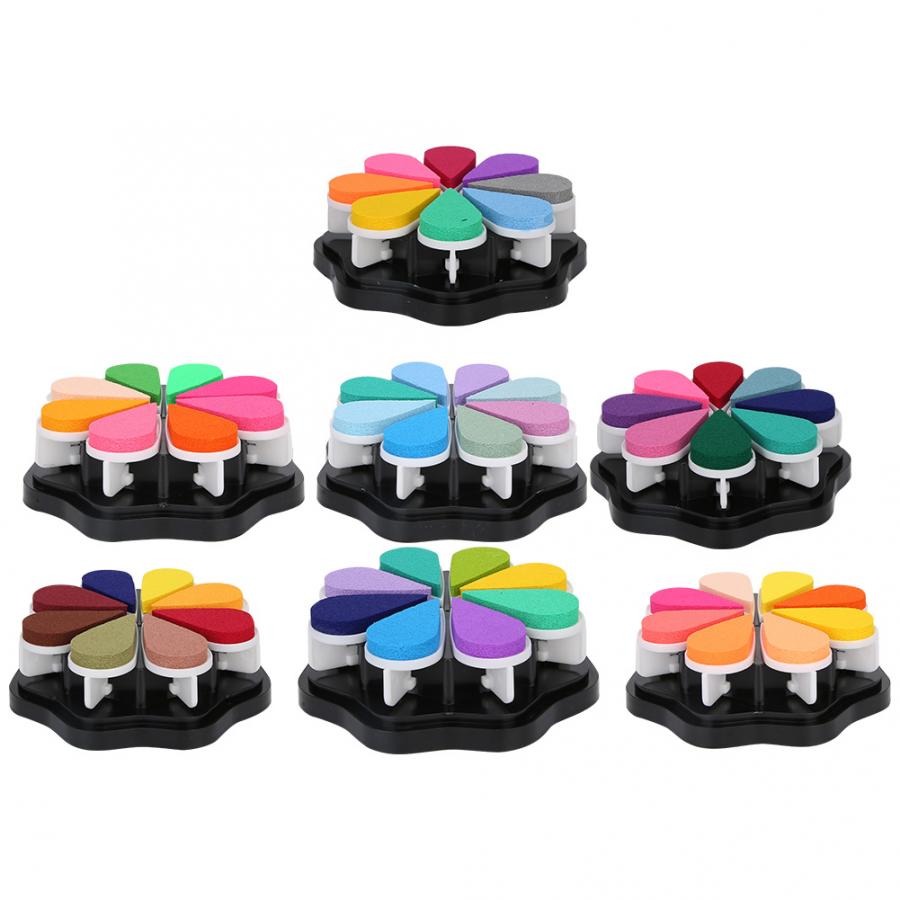 8 couleurs pétale forme calendrier livre Scrapbook coloré bricolage tampon encreur peinture accessoire bricolage tampon encreur