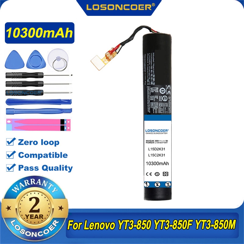 LOSONCOER-batería 100% Original para portátil, 10300mAh, L15D2K31, L15C2K31, Lenovo YOGA 3, YT3-850F, YT3-850, YT3-850M