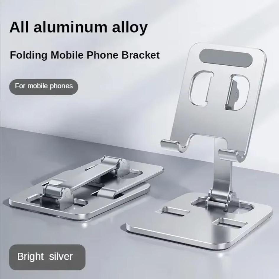 Universel foldbar bordtelefonholder monteringsstativ til iphone 12-16 mobiltelefonholder tablet skrivebordsholder i metal