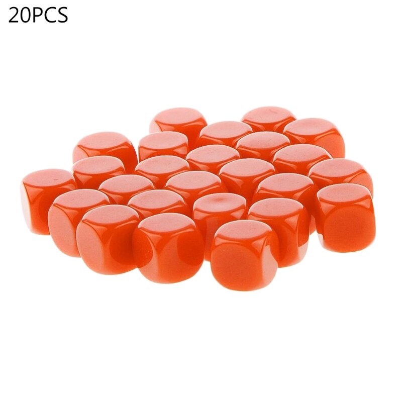 Neue 20 stücke 16mm Würfel Filetiert Ecke leer Würfel DIY Engravable Würfel 6 Seitige Poker Glücksspiel Würfel Gremium Spiel lehre Würfel: O