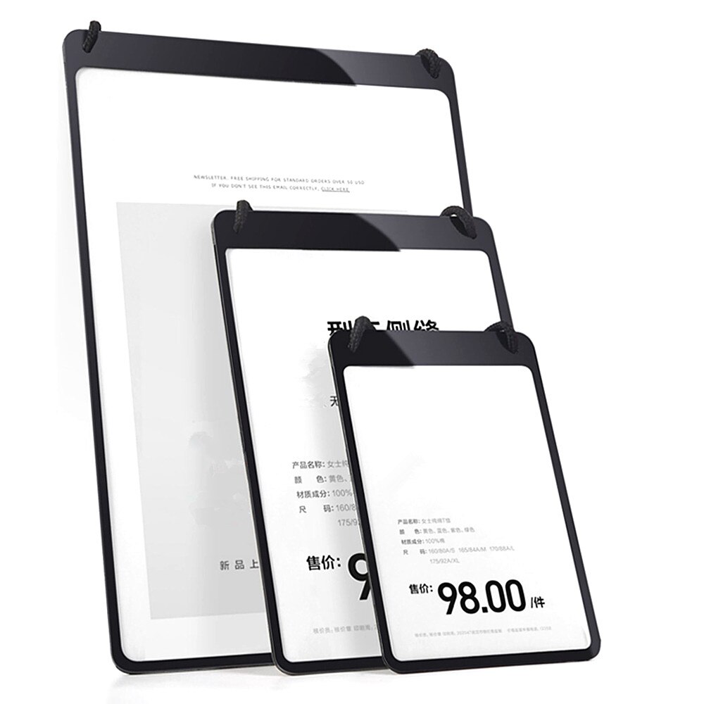 Plastic Hanging Hang Up Poster Display Board Frames A4 A5 A6 for Advertising Pricing Paper Card Insert in Vertical 4sets