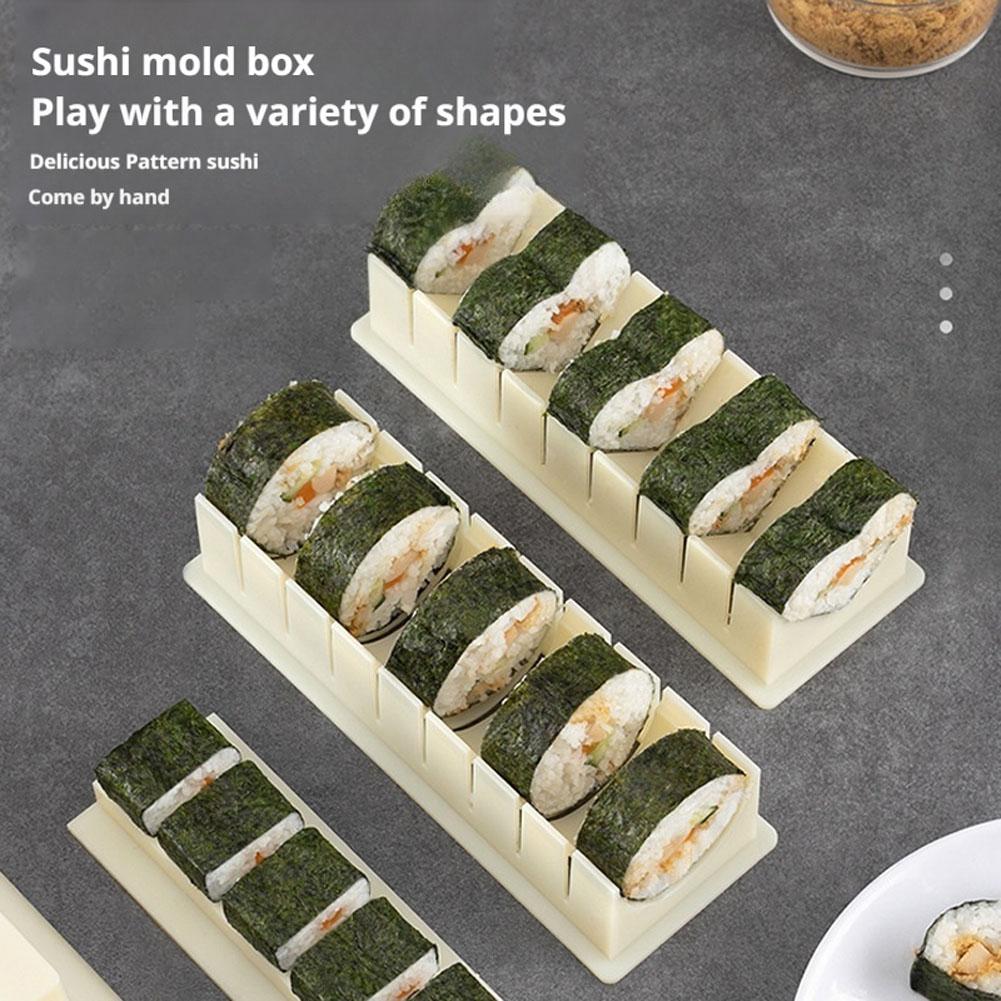Sushi Maker Equipment Kit Plastic Kimbap Sushi Rolls Mold Rijst Ronde Hartvormige Vierkante Mold Sushi Maken Gereedschap Set