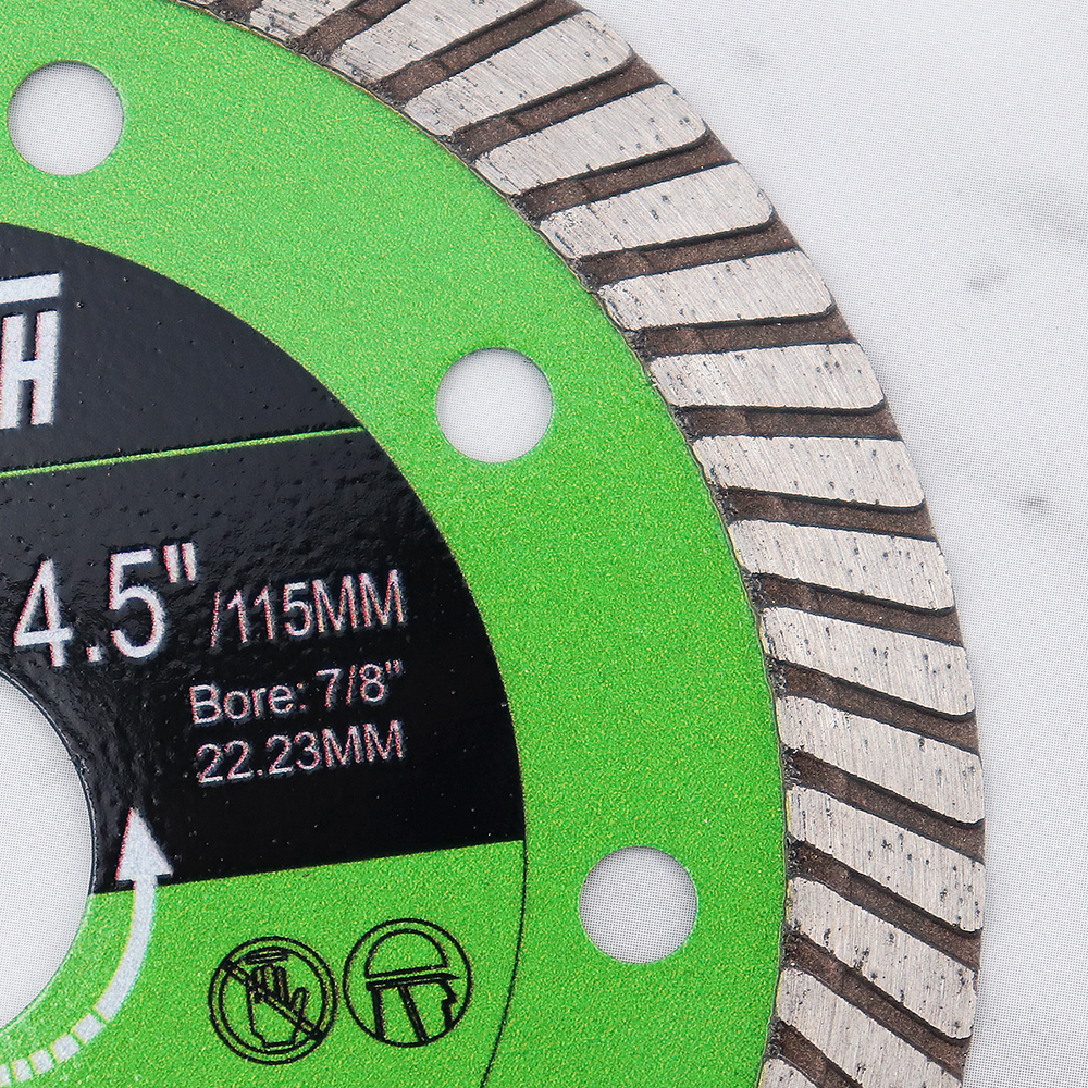 FACHLICH 1/2/5 Stück 4/4,5/5 Zoll superdünne Diamant-Turbo-Sägeblätter für Keramikfliesen, Granit, Marmor, Trennscheibe 105/115/125 mm