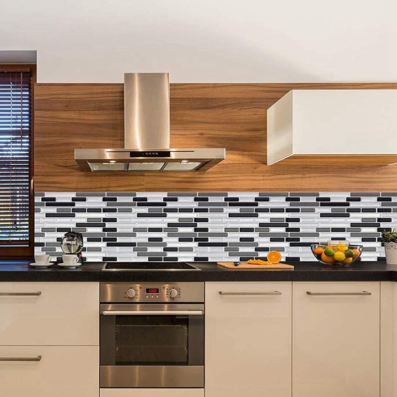 3d veggklistremerker murstein tapet fliser til kjøkken dårlig backsplash anti-fliser hjemmeinnredning 28 x 23.5cm
