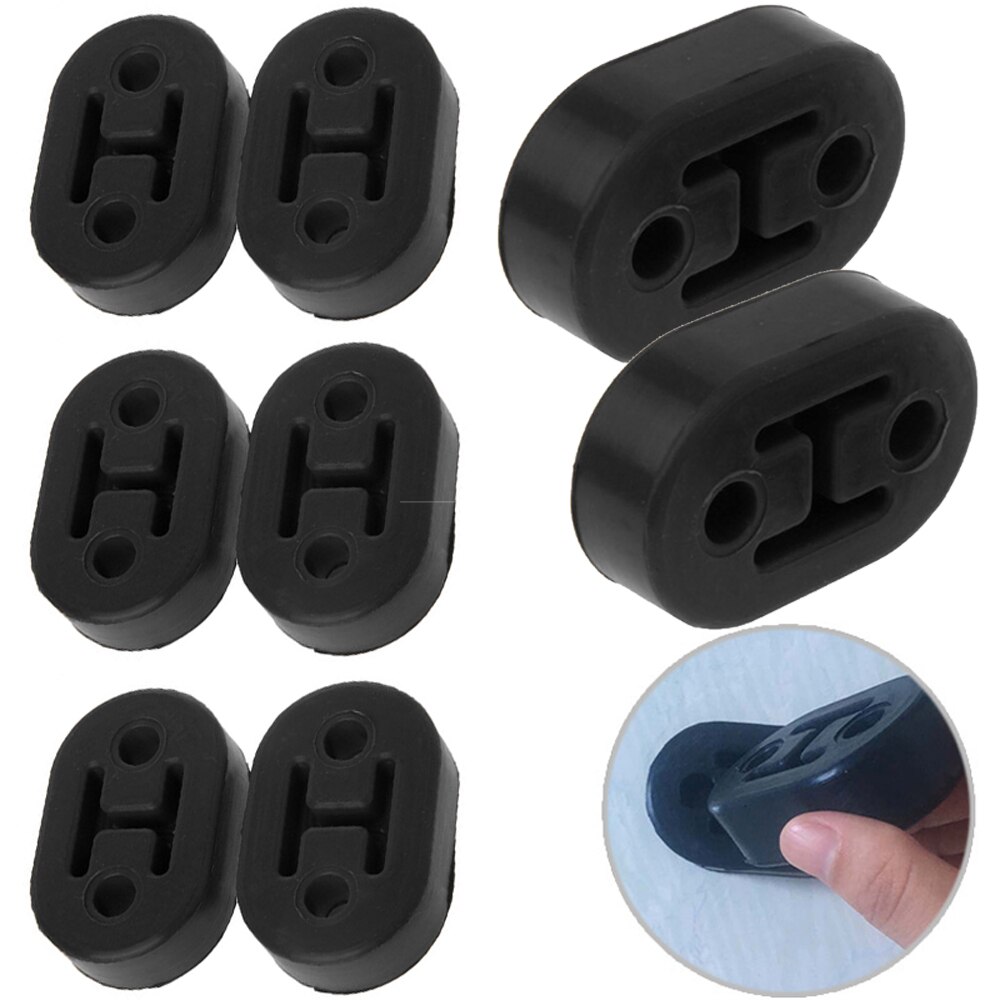 8X Universal Polyurethane Muffler Exhaust Hanger 11.5mm Bracket Hangers 2 Holes