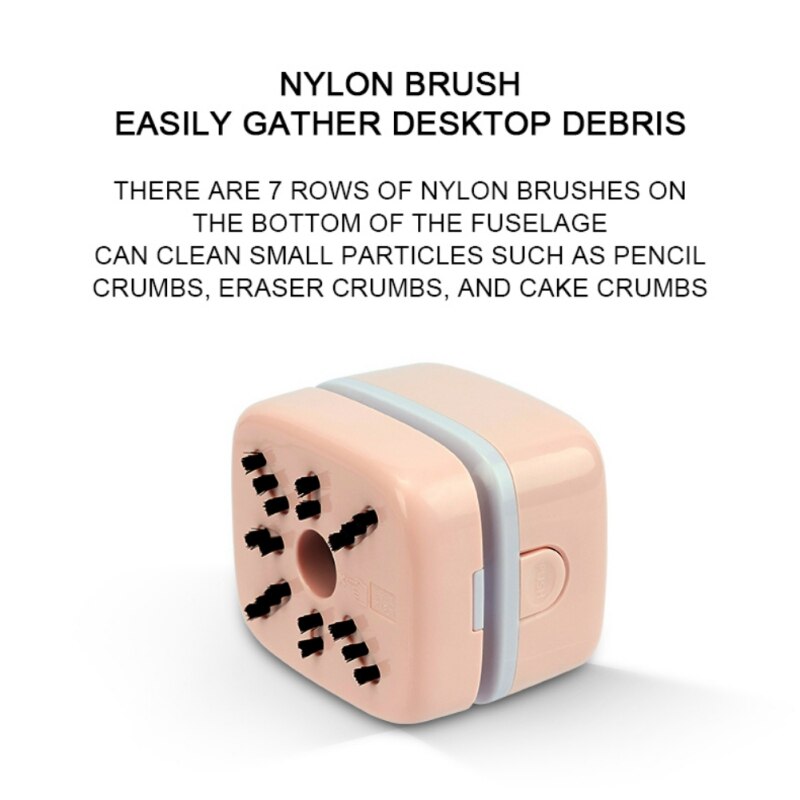 Deli Desk Set Portable Desktop Cleaner Home Table Sweeper Mini Desk Vacuum Cleaner For School Classroom School Office Supplies